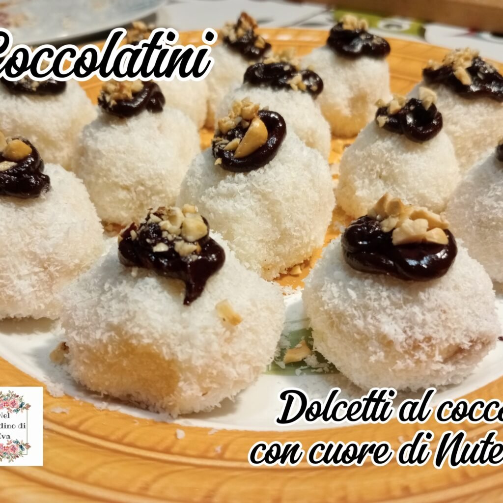Dolcetti al Cocco con Cuore di Nutella