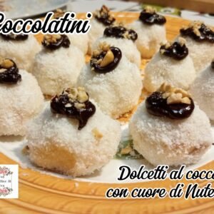 Dolcetti al Cocco con Cuore di Nutella