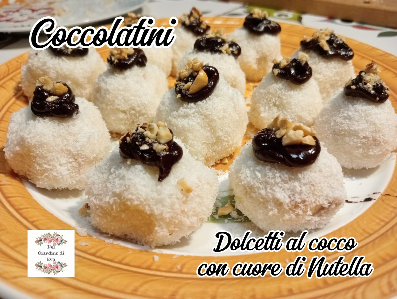 Dolcetti al Cocco con Cuore di Nutella