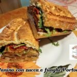 Panino con zucca e funghi portobello