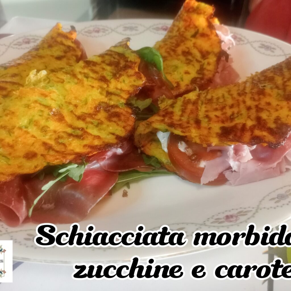 Schiacciata morbida di zucchine e carote