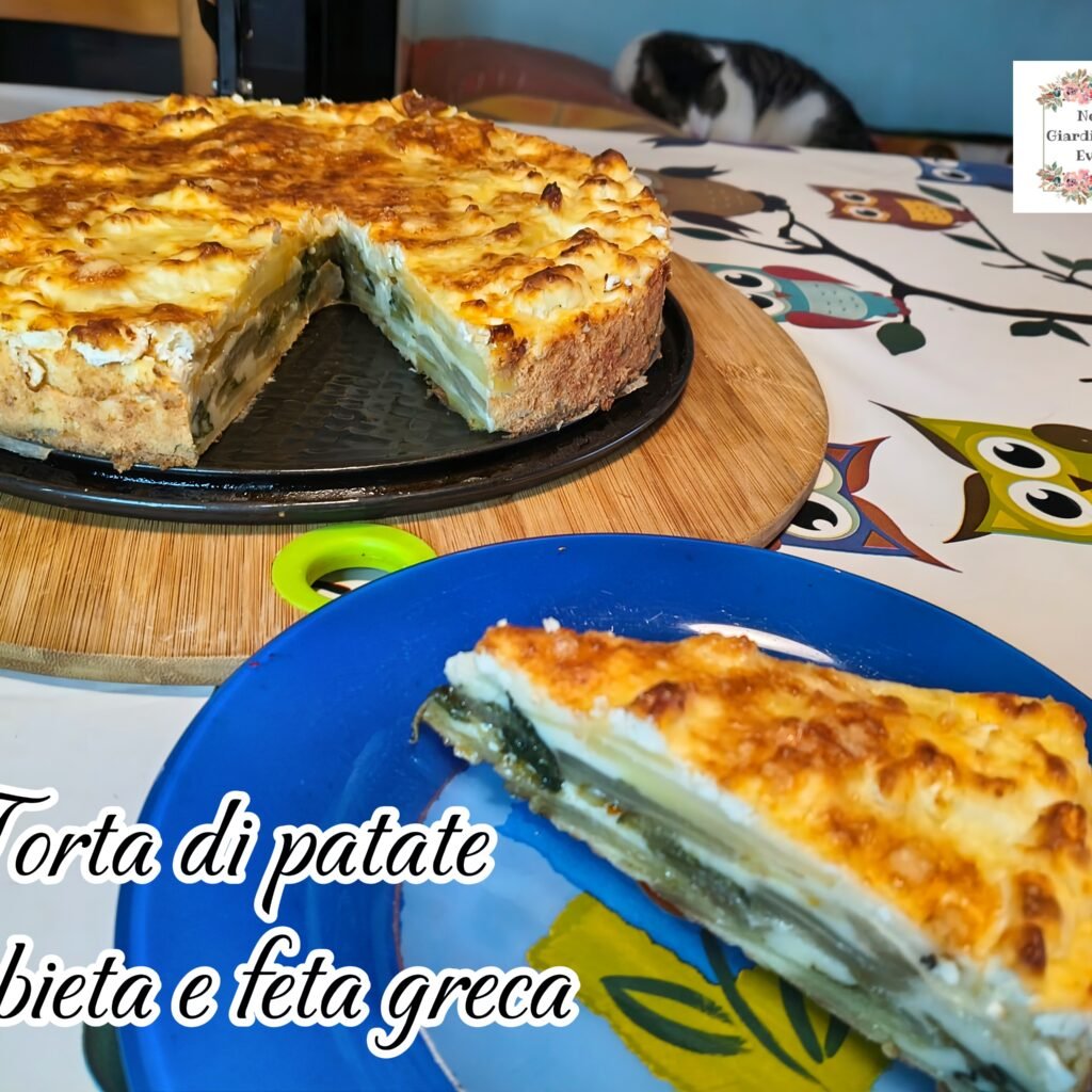 Torta di patate con bieta e feta greca