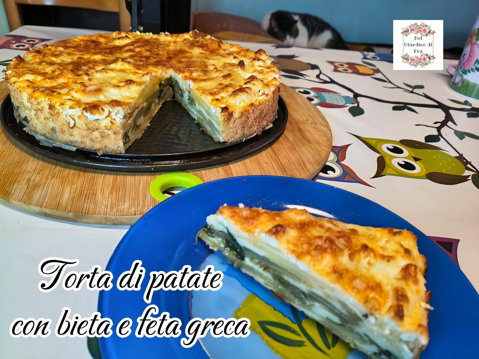 Torta di patate con bieta e feta greca
